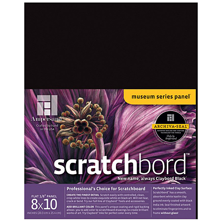 Ampersand Scratchbord - houten paneel met coating - voor schraaptechniek