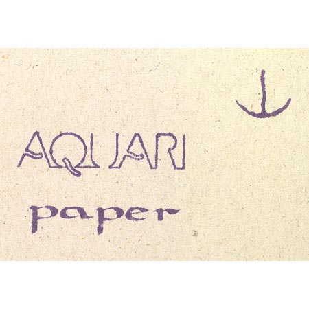 Aquari Handmade Paper - sheet of cotton rag paper with 4 deckled edges - round formats - cold-pressed