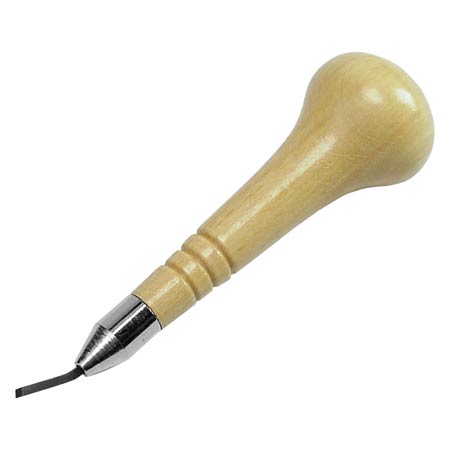 Artools Lozenge Burins - straight - wooden mushroom handle