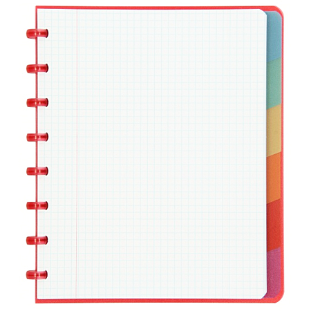 Atoma Cahier rechargeable avec onglets - couverture PP transparent - 120 pages - A5+
