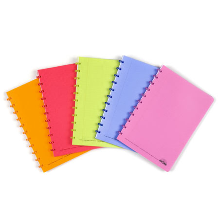 Atoma Neon - refillable notebook - clear PP cover - 144 pages - 21x29,7cm (A4)