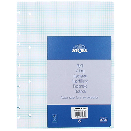 Atoma Perforated - refill for notebooks - pack of 60 punched sheets - 24,5x31cm