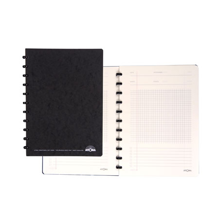 Atoma Meeting book - refillable notebook - cardboard cover - 126 pages - assorted colours