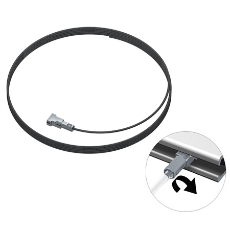 Artiteq Twister - fil de suspension avec curseur - 1mm - acier noir