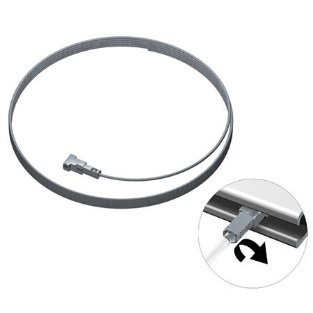 Artiteq Twister - fil de suspension avec curseur - 1mm - acier