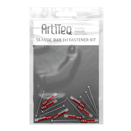 Artiteq Classic Rail - fastener kit for wall rail 2m