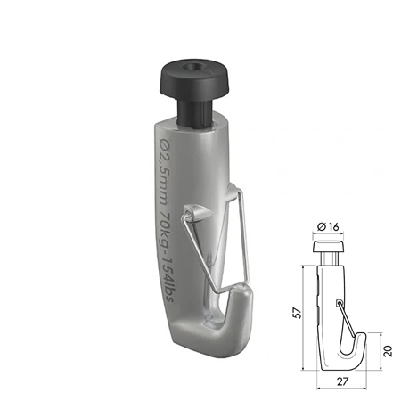 Artiteq Newly Auto Grip H70 - crochet de sécurité autobloquants - pour fil 2.5mm - max. 70kg