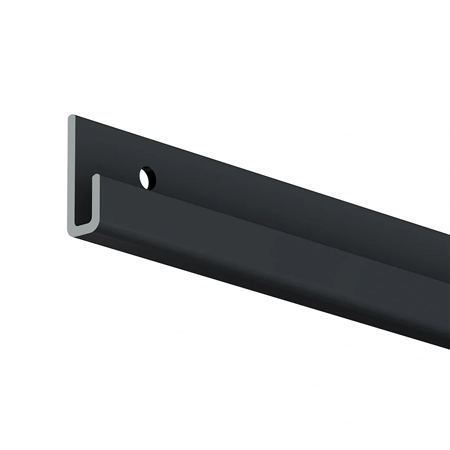 Artiteq Classic Rail+ - cimaise murale en forme de J - noir - 2m