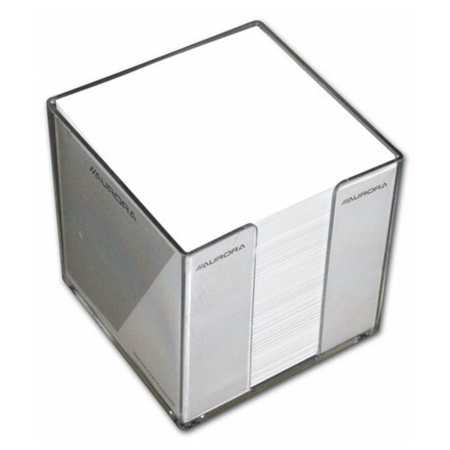 Aurora Office - cube mémo en plastique - 9x9x9cm - avec 500 feuilles mobiles