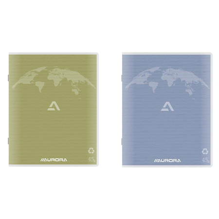 Aurora Cahier de brouillon recyclé - cahier piqué - couverture papier - 200 pages 45g/m² - 16.5x21cm