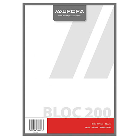 Aurora Office - bloc brouillon - 200 feuilles - 21x27cm