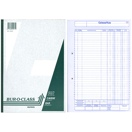 Aurora Bur-O-Class - doorschrijf kasboek - 21x29,7cm (A4) - 50 bladen in 2 exemplaren - tweetalig