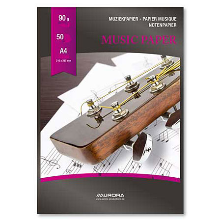 Aurora Raphaël - music paper pad - 50 sheets - 21x29,7cm (A4)