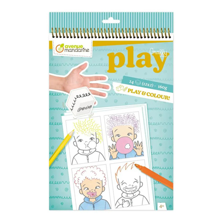 My Mandarine Graffy Colour&Play - kleurboeken - boekje met 24 vellen - 21x34,2 cm - 160 g/m² - fotohokje