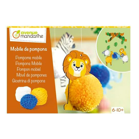 My Mandarine Art de la laine - kit création en laine - mobile de pompons