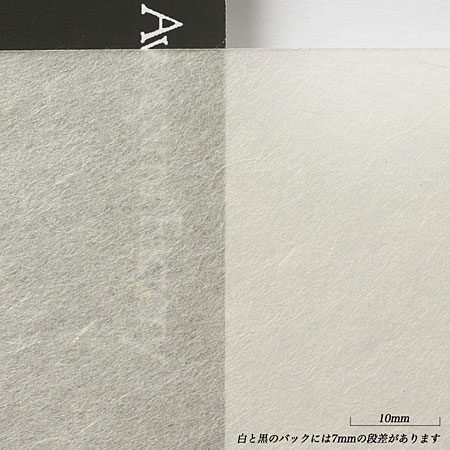 Awagami Gampishi - papier japonais - feuille 4 bords frangés - naturel