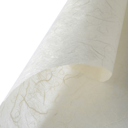 Awagami Unryushi - papier japonais - feuille 50g/m² - 97x64cm - 2 bords frangés - blanc cassé