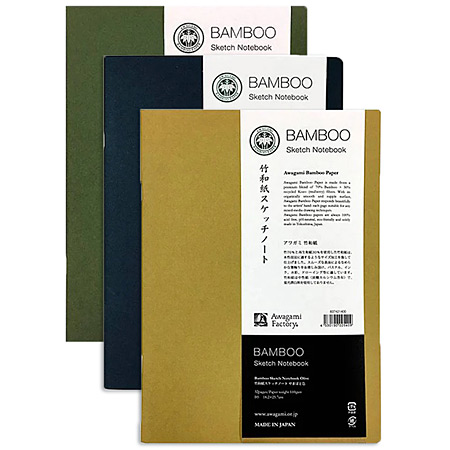 Awagami Bamboo Sketch Notebook - album dessin - couverture souple en papier - 16 feuilles 110g/m² - 18x25cm
