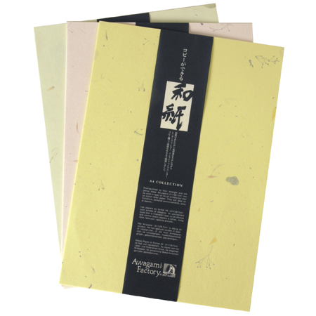 Awagami Flower - japanese paper 80g/m² - set of 10 sheets 21x29.7cm (A4)