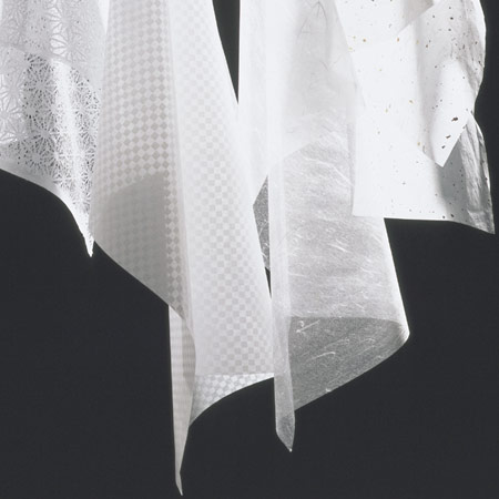 Awagami Mizutamashi - papier japonais - feuille 16g/m² - 94x64cm - 4 bords frangés - blanc