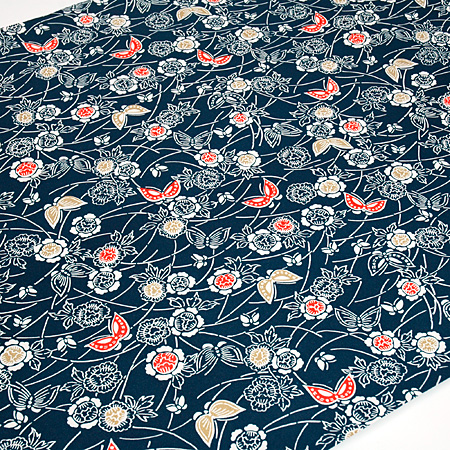 Awagami Indigo Deco Kimono - papier japonais - feuille 65g/m² - 54x77,5cm - 4 bords droits - n° 7811