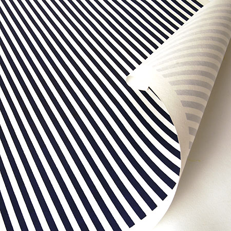 Awagami Yuzen Komon - japanese paper - sheet 78g/m² - 50x67cm - 4 straight edges - screen printed bicoloured single stripes