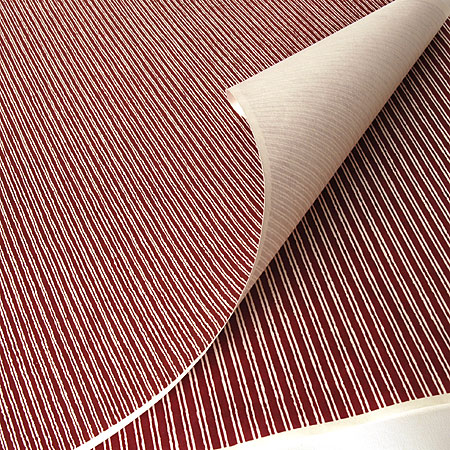 Awagami Yuzen Komon - japanese paper - sheet 78g/m² - 50x67cm - 4 straight edges - screen printed bicoloured double stripes