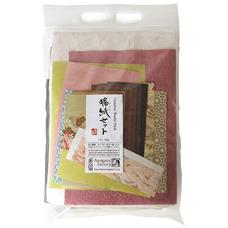 Awagami Creative Washi Pack - assorted japanese papers - 500g