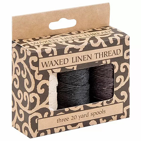 Books By Hand Waxed linen thread - box of 3x18m spools