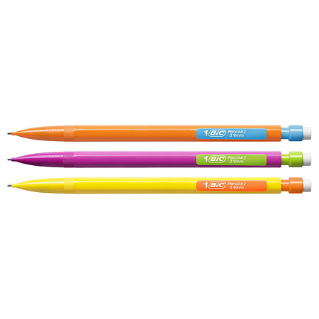 Bic Matic Strong - porte-mine jetable - 0.9mm - 3 mines HB - couleurs assorties