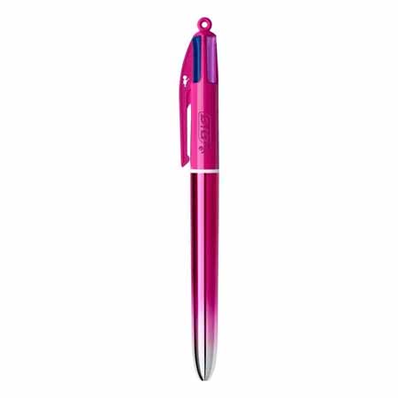 Bic 4Colours Smooth Fuchsia - balpen - medium punt