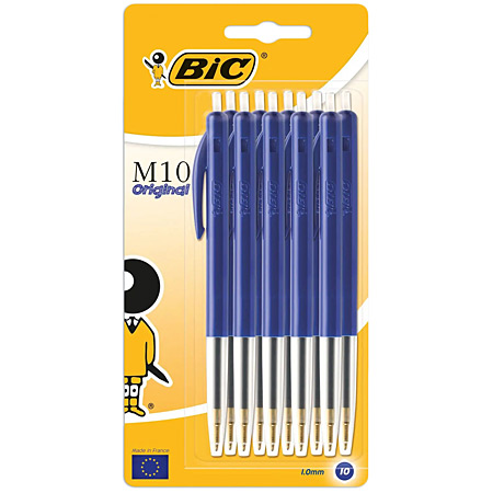 Bic M10 Original - set van 10 balpennen met medium punt