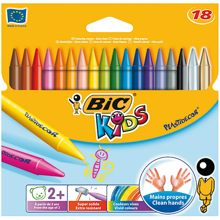 Bic Kids Plastidecor - card box - assorted platic crayons