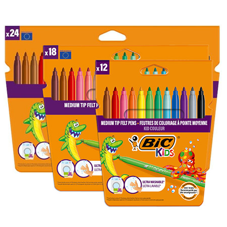 Bic Kids Kid Couleur - étui en carton - assortiment de feutres de coloriage