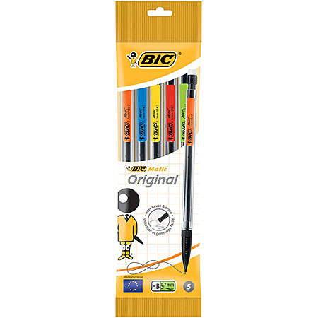 Bic MatiC Classic - set of 5 disposable propelling pencils - 0,7mm - 5x(3 leads HB)
