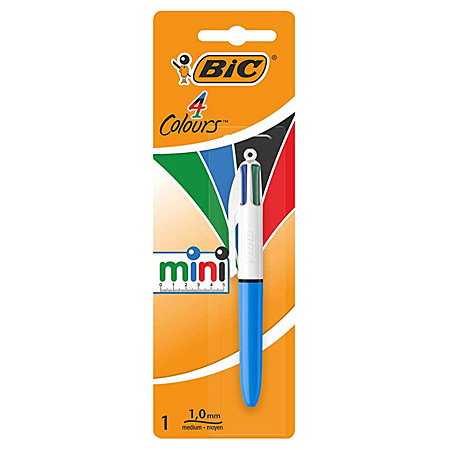 Bic 4Colours Mini - intrekbare 4-kleuren - medium punt - op blister