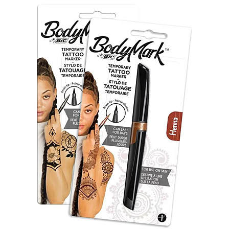 Bic BodyMark - temporary tattoo marker - brush tip (1-4mm) - blisterpack