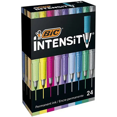Bic Intensity - cardboard box - 24 assorted permanent markers