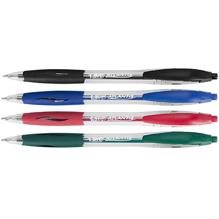 Bic Atlantis - stylo-bille rétractable - rechargeable - pointe moyenne