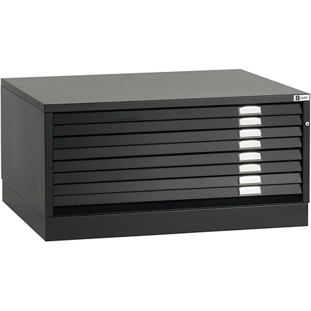 Bieffe BF Line AL8 - filing cabinet - metal sheet - 8 drawers - 42cm - white