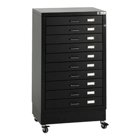 Bieffe BF Line 10T - filing cabinet - metal sheet - 10 drawers - 90cm - 39,5x54cm (for A3 size) - with top & base - white
