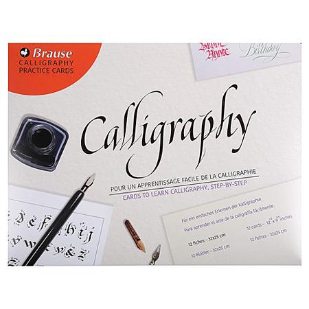 Brause 10 practice cards for calligraphy - french-english
