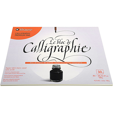 Brause Calligraphy pad - 30 off-white vellum sheets - 125g/m²