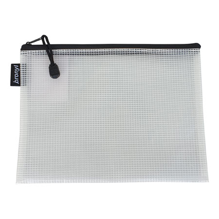 Bronyl pochette pour documents - plastique transparent - fermeture éclair - B5 - noir