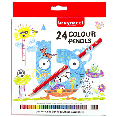 Bruynzeel Kids - étui en carton - assortiment de crayons de couleur