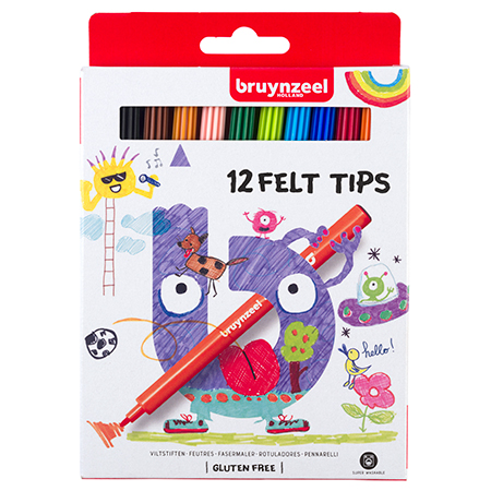 Bruynzeel Kids - cardboard box - assorted fibre pens