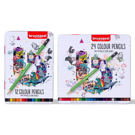 Bruynzeel College - metalen etui - assortiment kleurpotloden