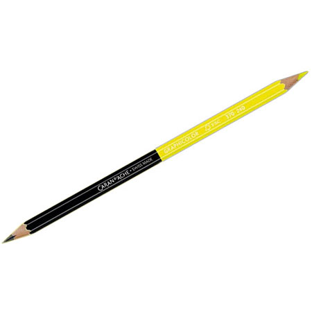 Caran d'Ache Graphicolor - twin pencil - graphite/neon yellow