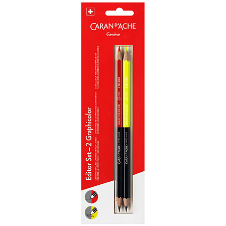 Caran d'Ache Graphicolor - set van 2 duopotloden