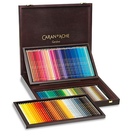 Caran d'Ache Pablo - wooden box - 120 assorted colour pencils